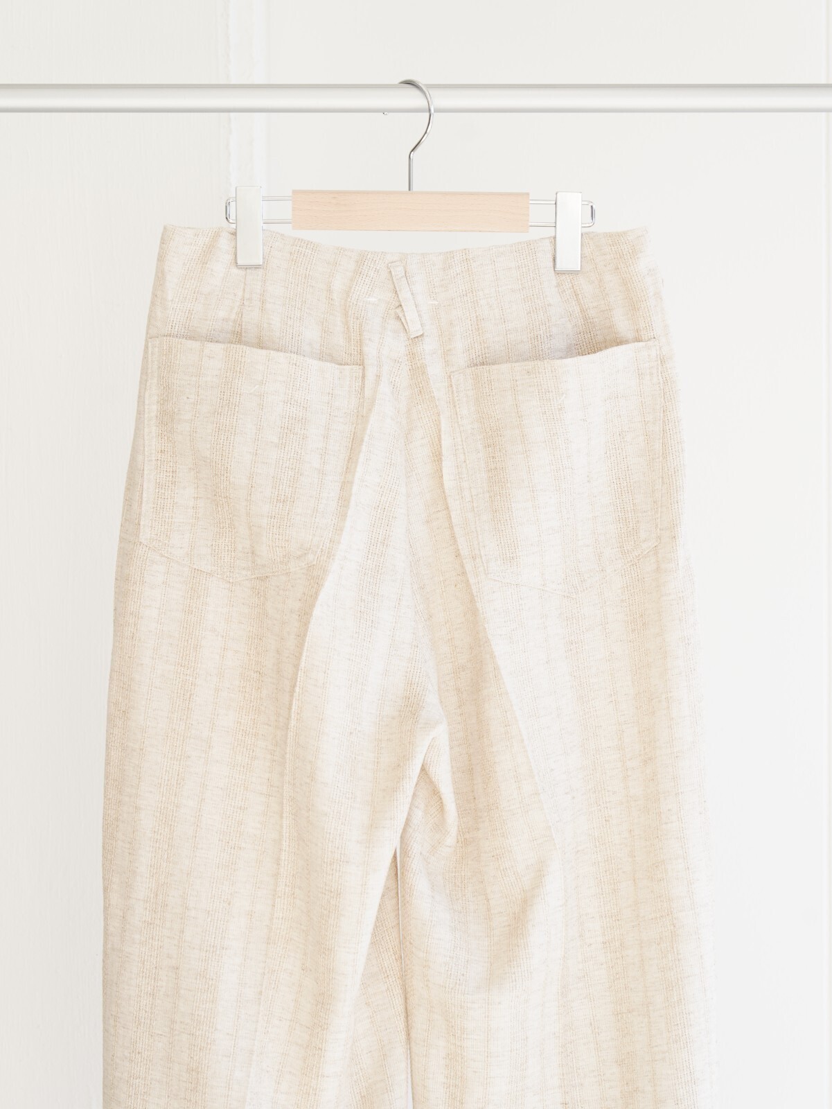 saby 男士 JACQUARD LINEN STRIPE TUCK-BAGGY - Bishu Japan - 圖片10