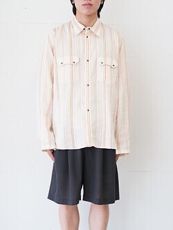 サバイ(saby) 男士 WESTERN SHIRTS - Type Flax Rayon - orange st 2