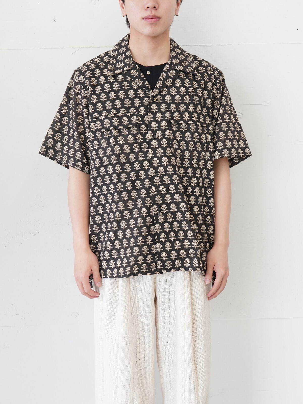 saby 남성 OPEN COLLAR SHIRT - India Batik Fab - 이미지13