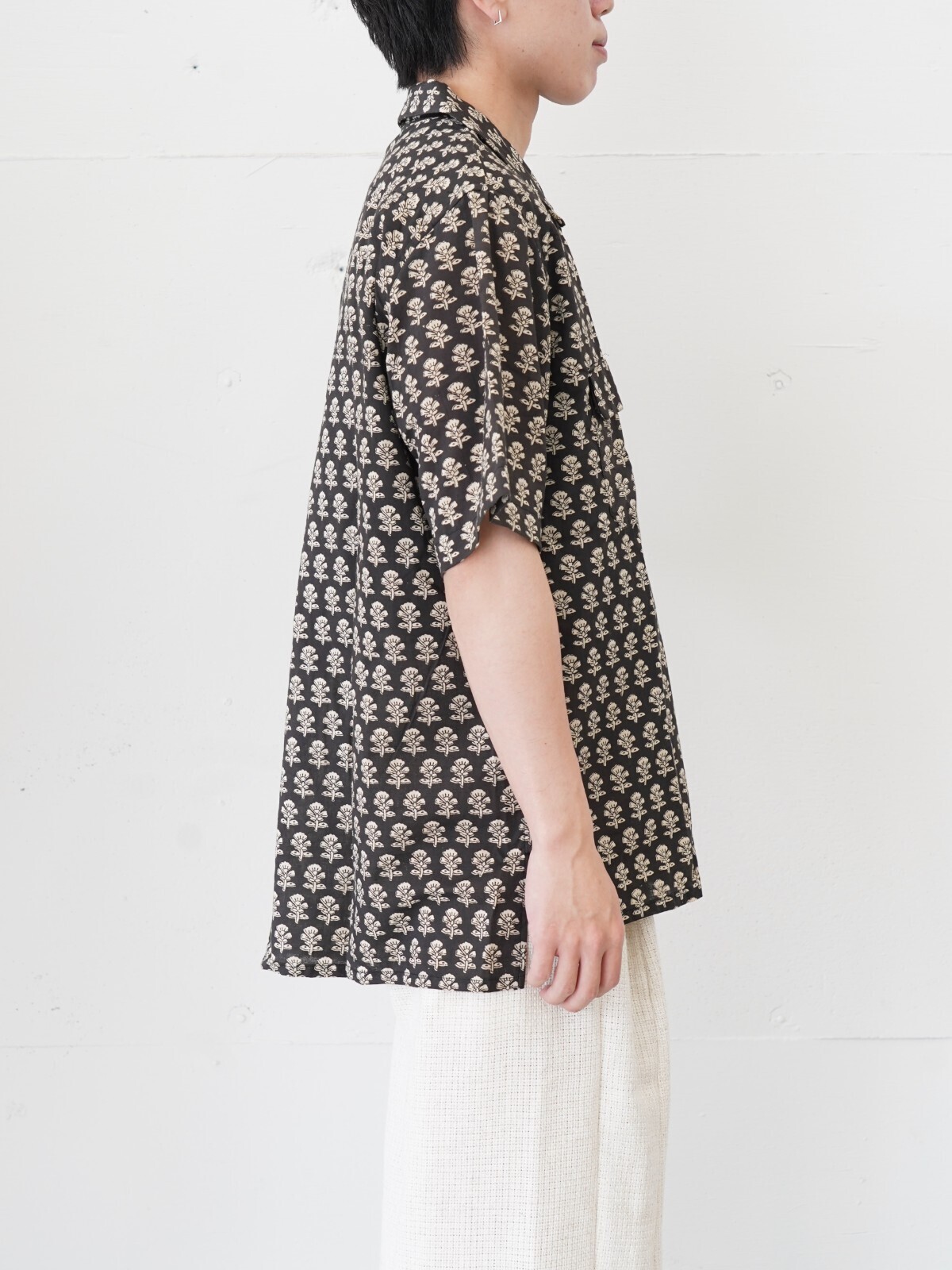 saby 남성 OPEN COLLAR SHIRT - India Batik Fab - 이미지14