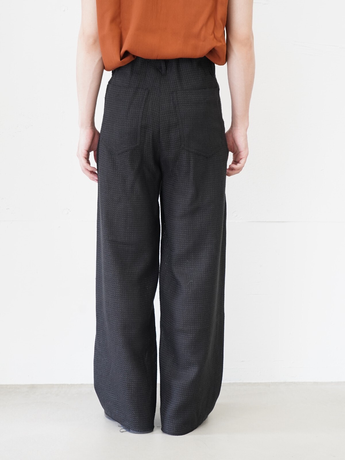 saby 男士 RAP PANTS TYPE TUCK BAGGY - Rayon Linen Mesh Fab - 圖片23