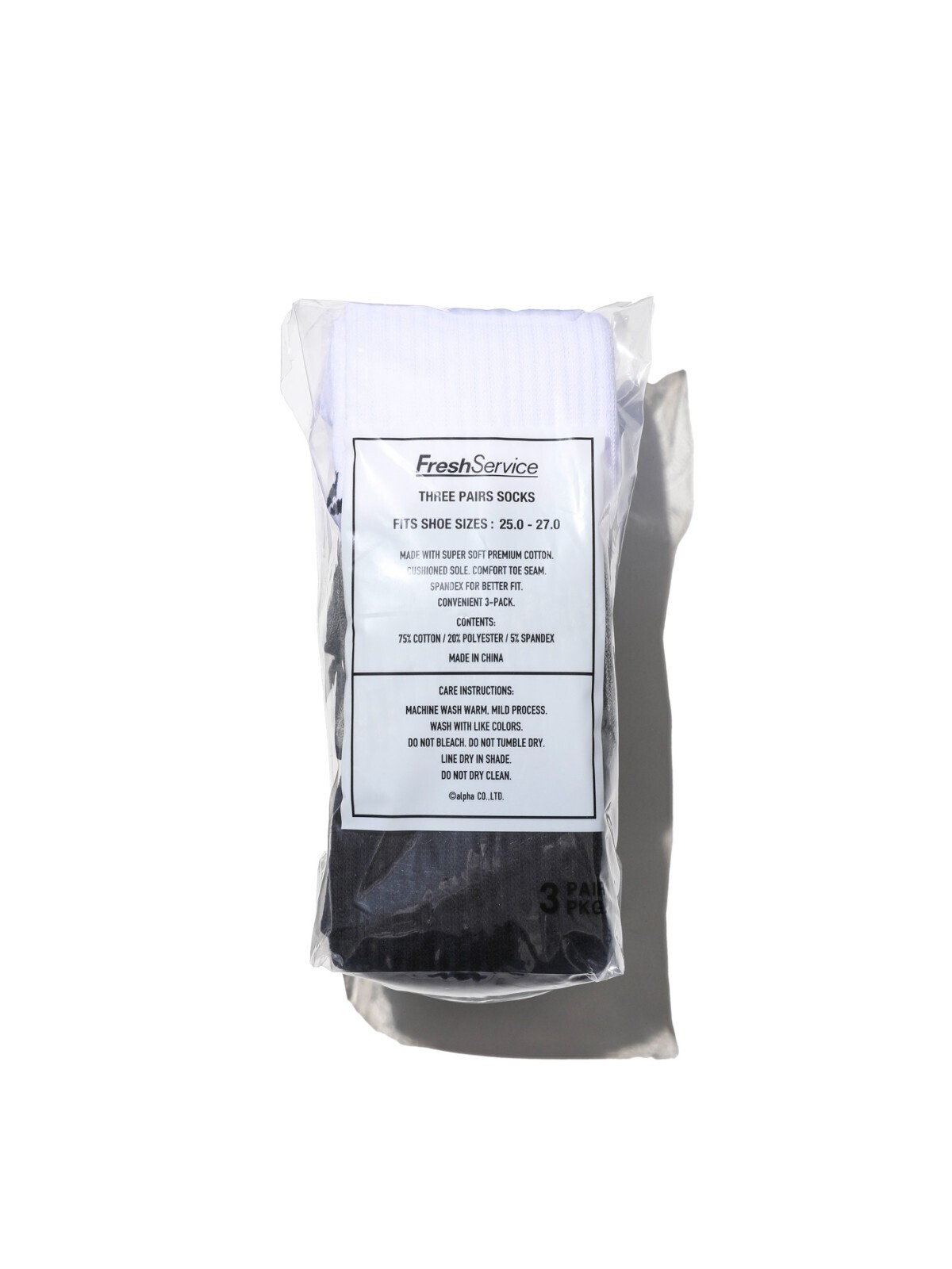 FreshService WOMENS & MENS SIGNATURE 3-PACK SOCKS (24AW-2) IMAGE7