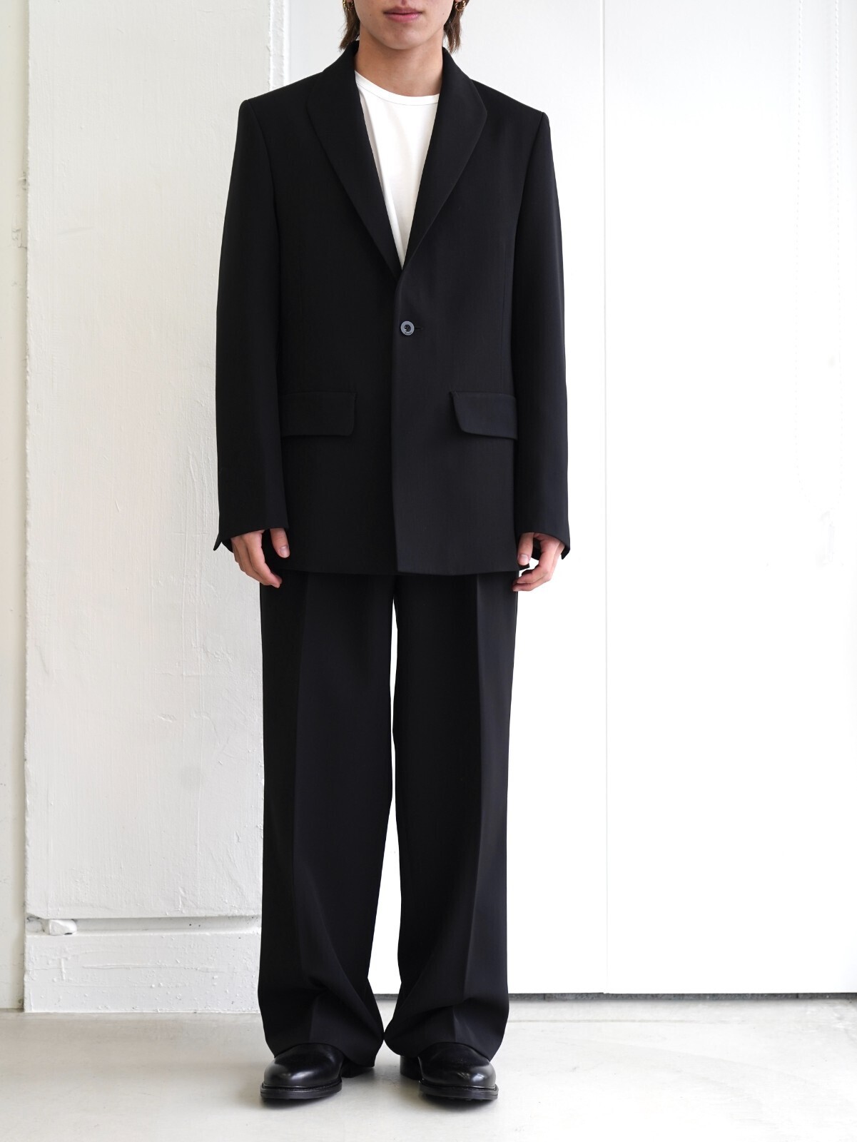 IRENISA MENS TWO TUCKS WIDE TROUSERS IMAGE17