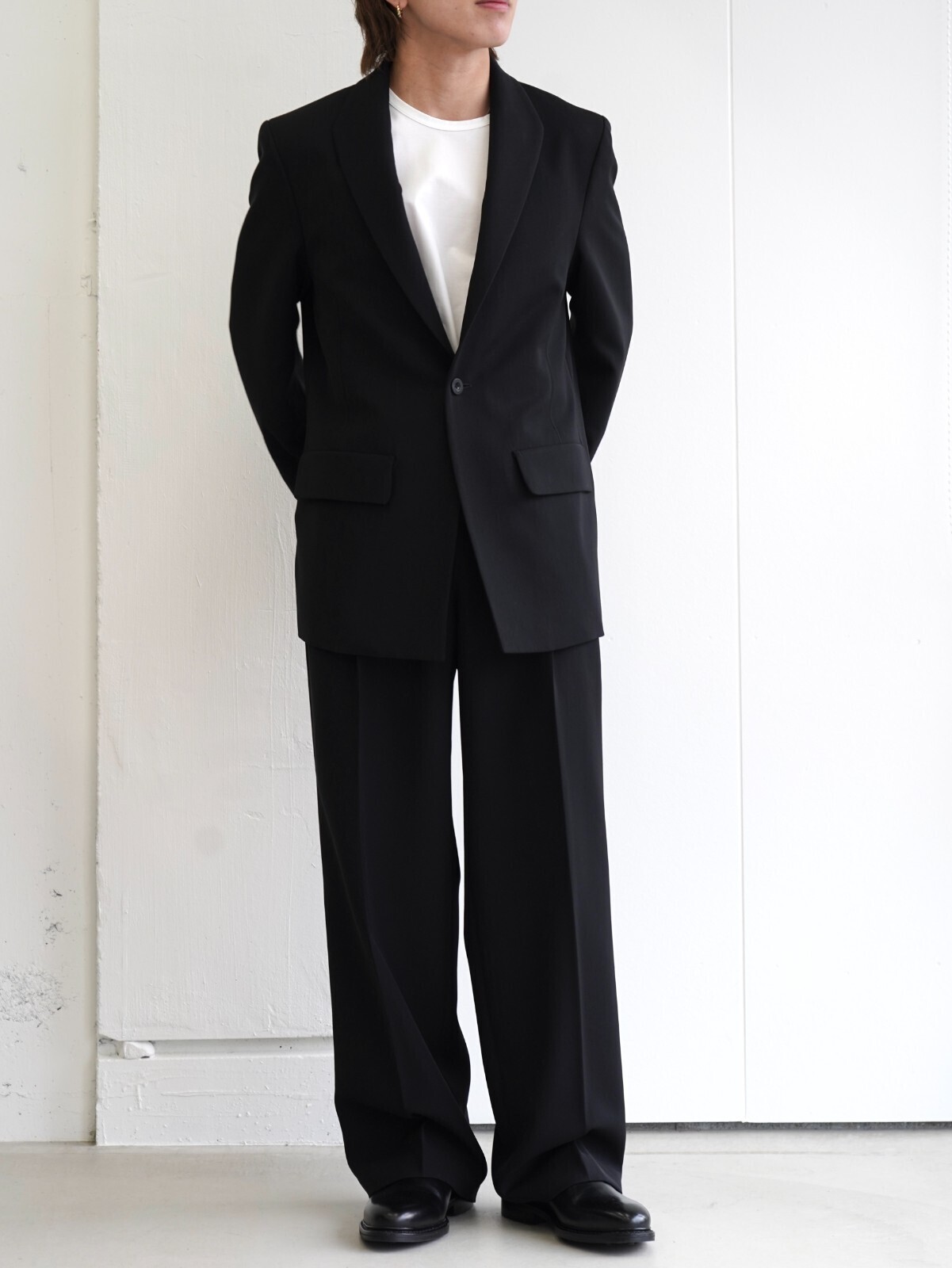 IRENISA MENS TWO TUCKS WIDE TROUSERS IMAGE15