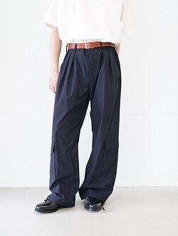 イレニサ メンズ ツータックワイドカーゴパンツ 画像10