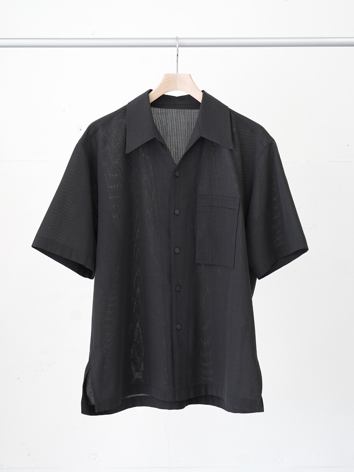 IRENISA 남성 OPEN COLLAR SHORT-SLEEVED SHIRT 이미지10