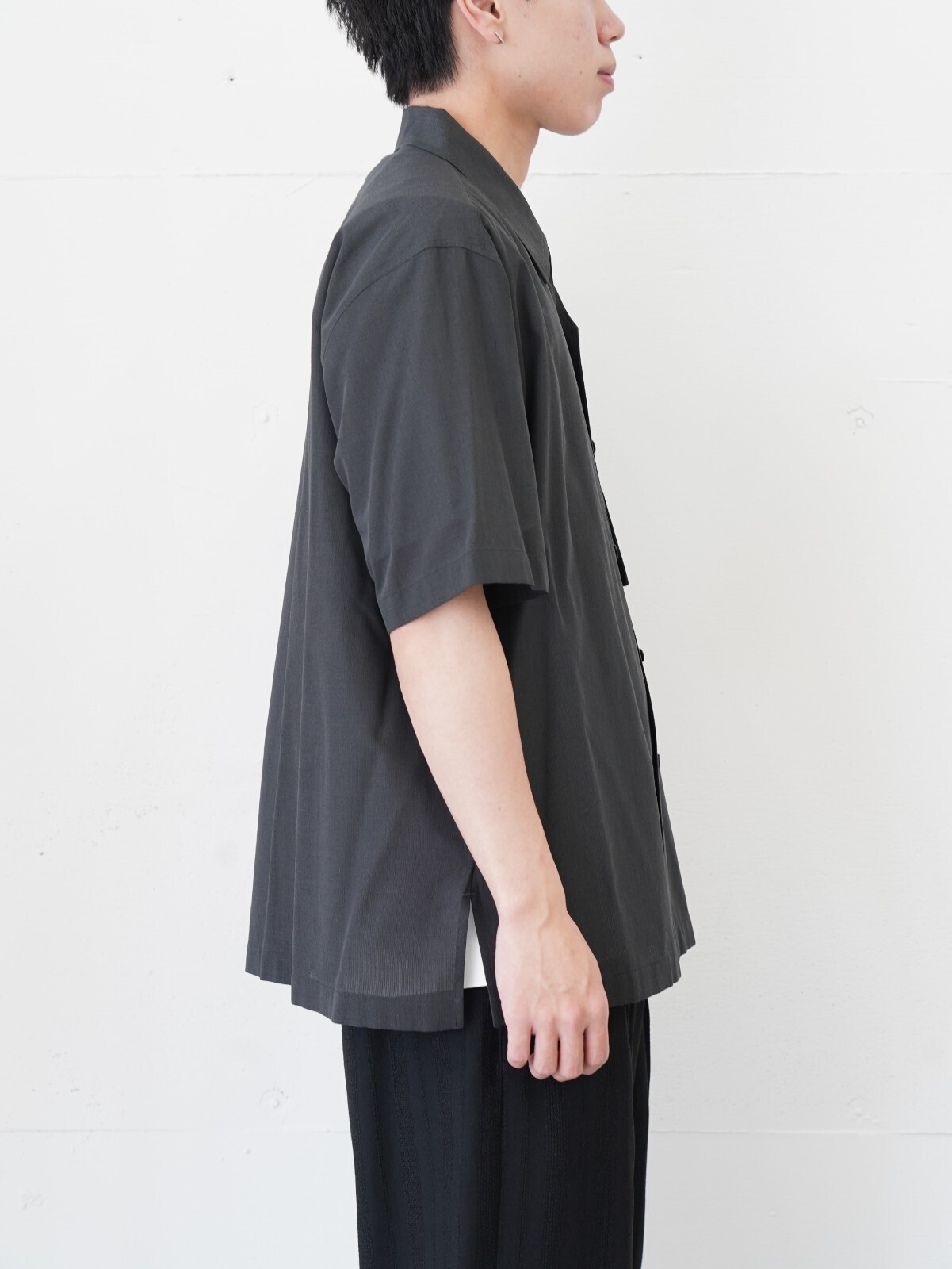 IRENISA 남성 OPEN COLLAR SHORT-SLEEVED SHIRT 이미지17