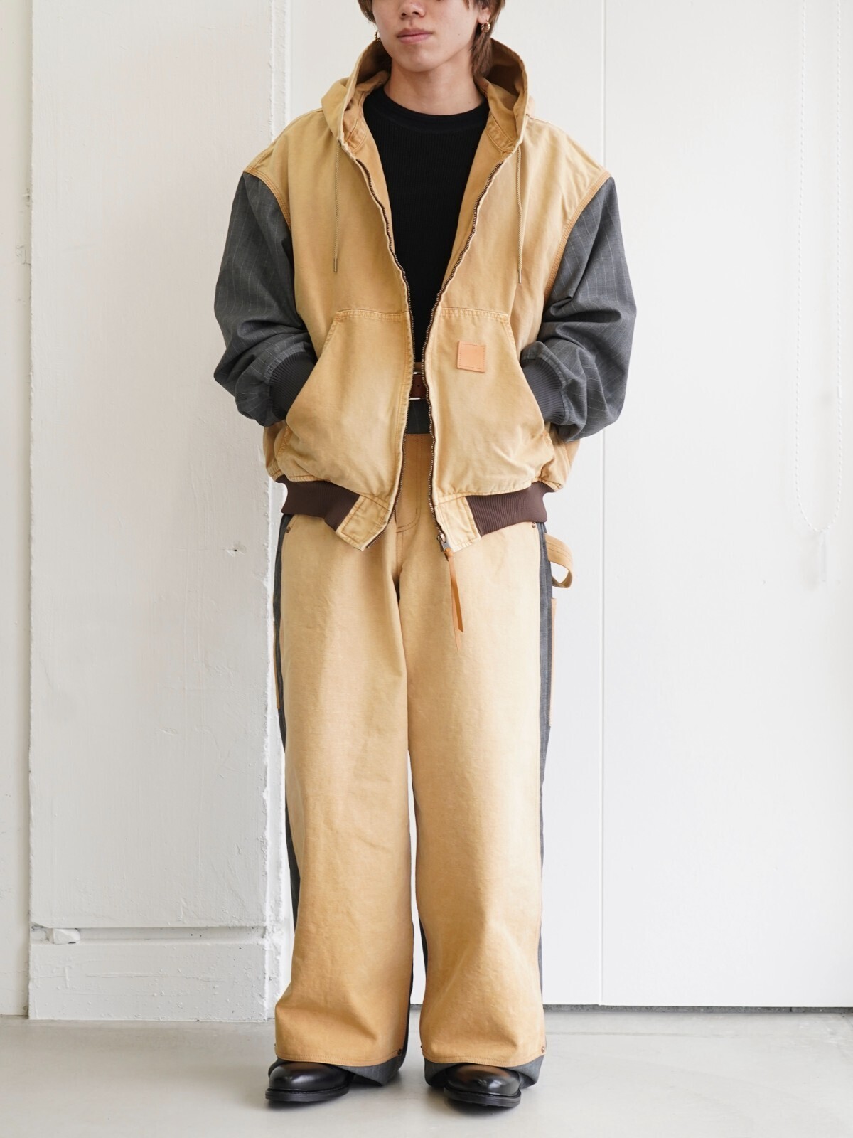 KHOKI MENS Vintage-effect work jacket IMAGE11