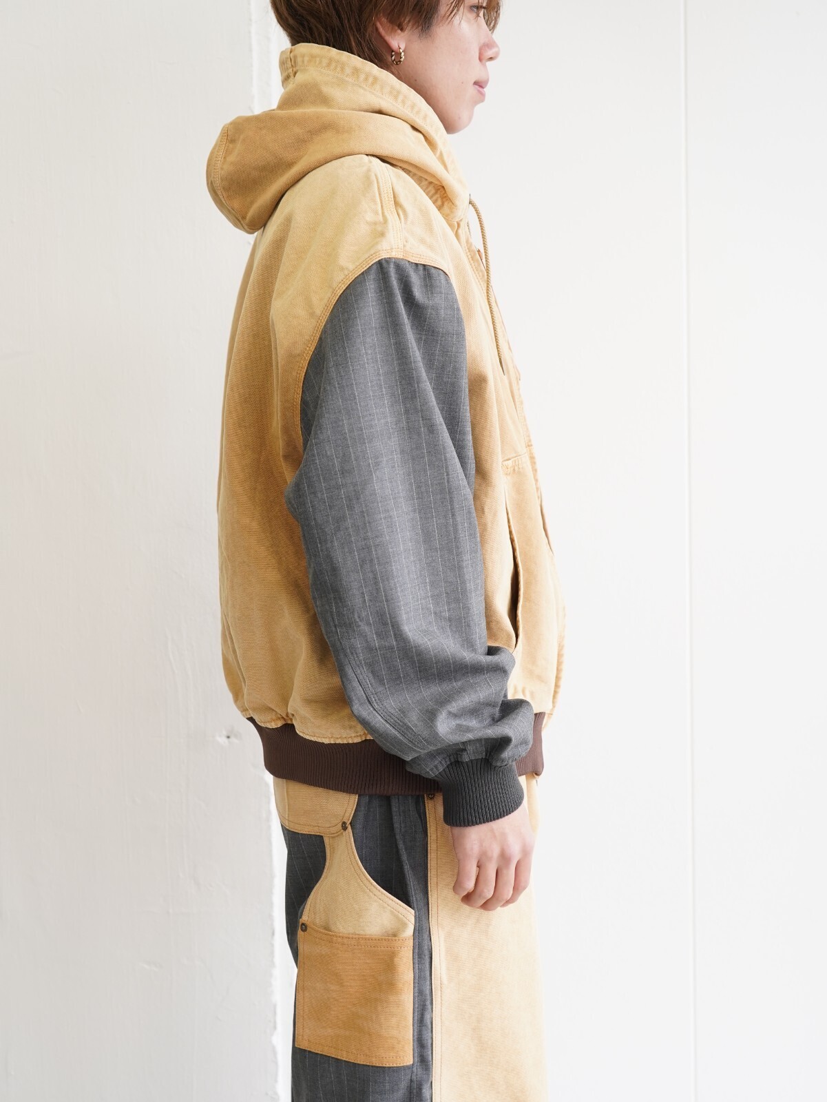 KHOKI MENS Vintage-effect work jacket IMAGE7