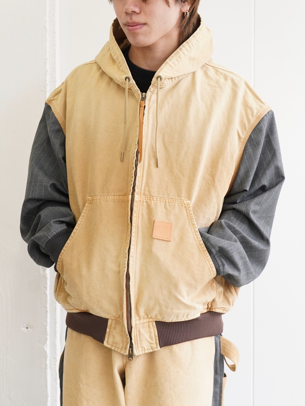 KHOKI MENS Vintage-effect work jacket IMAGE9