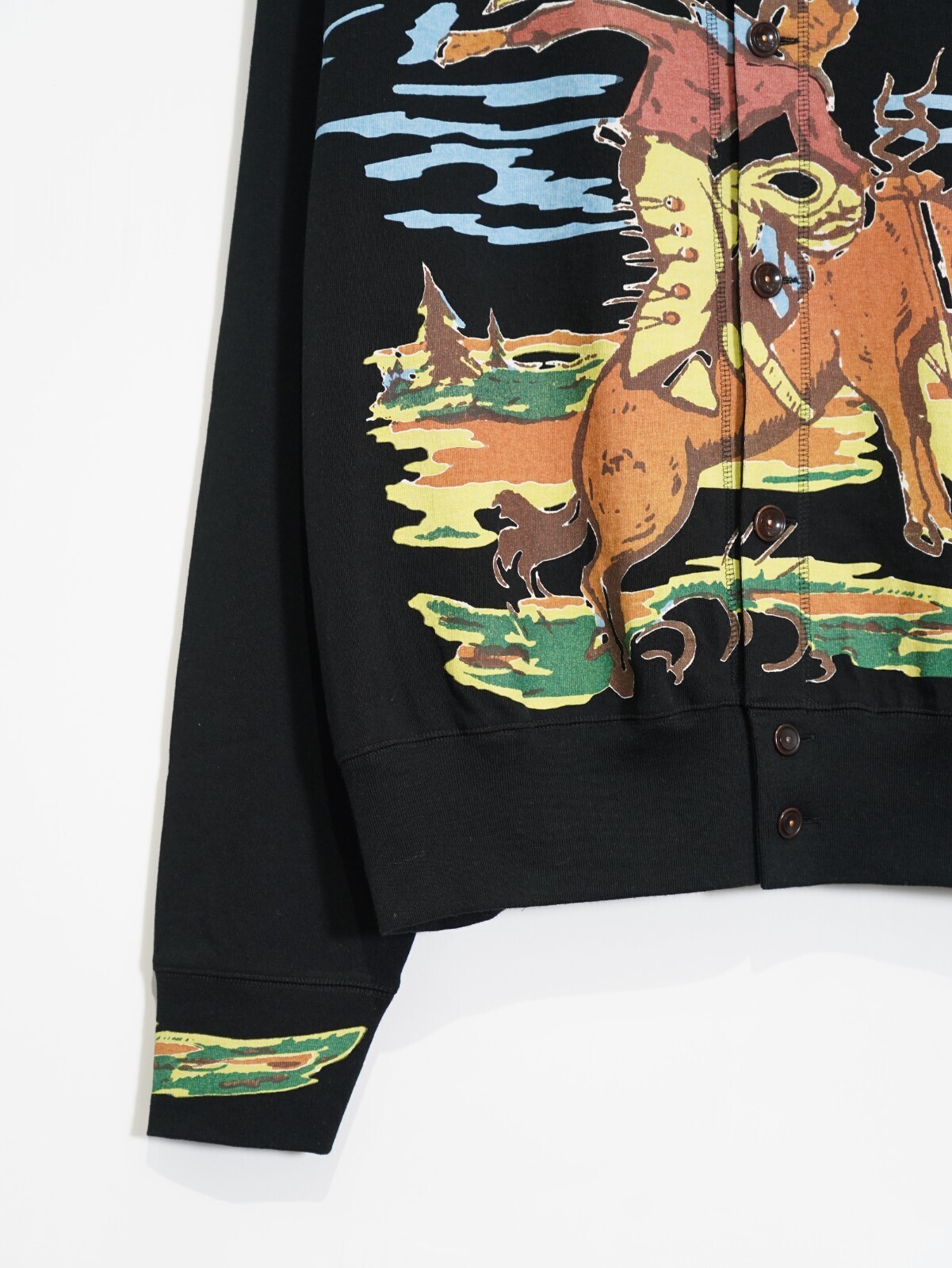 KHOKI MENS Cowboy-print cardigan IMAGE5