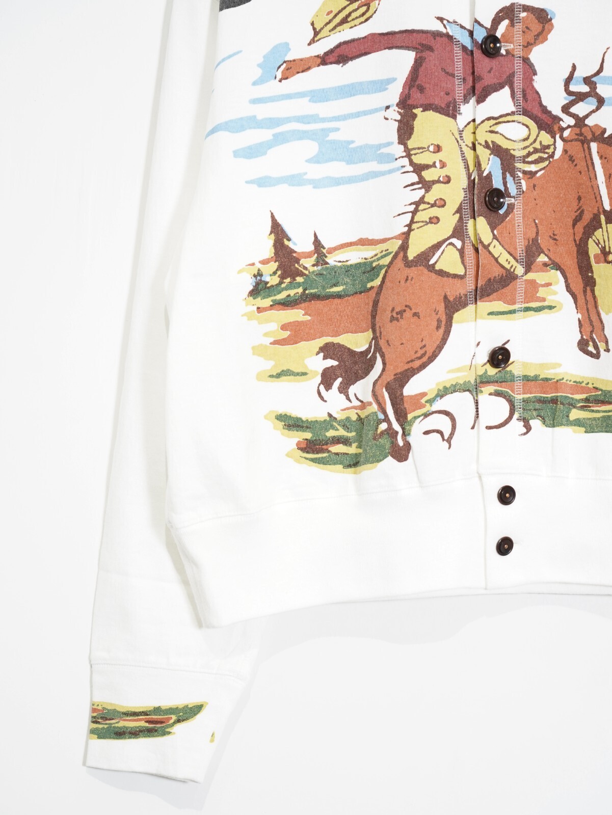 KHOKI MENS Cowboy-print cardigan IMAGE15