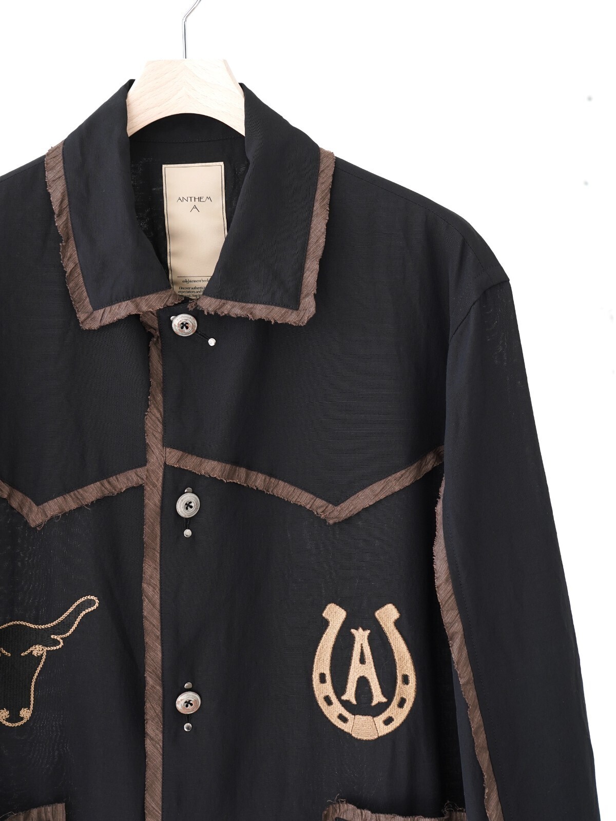 ジャケット・アウター anthem a EMBROIDERY JACKET WOOL RAYON TROPICAL EMBROIDERY JACKET - ANTHEM A WOMENS