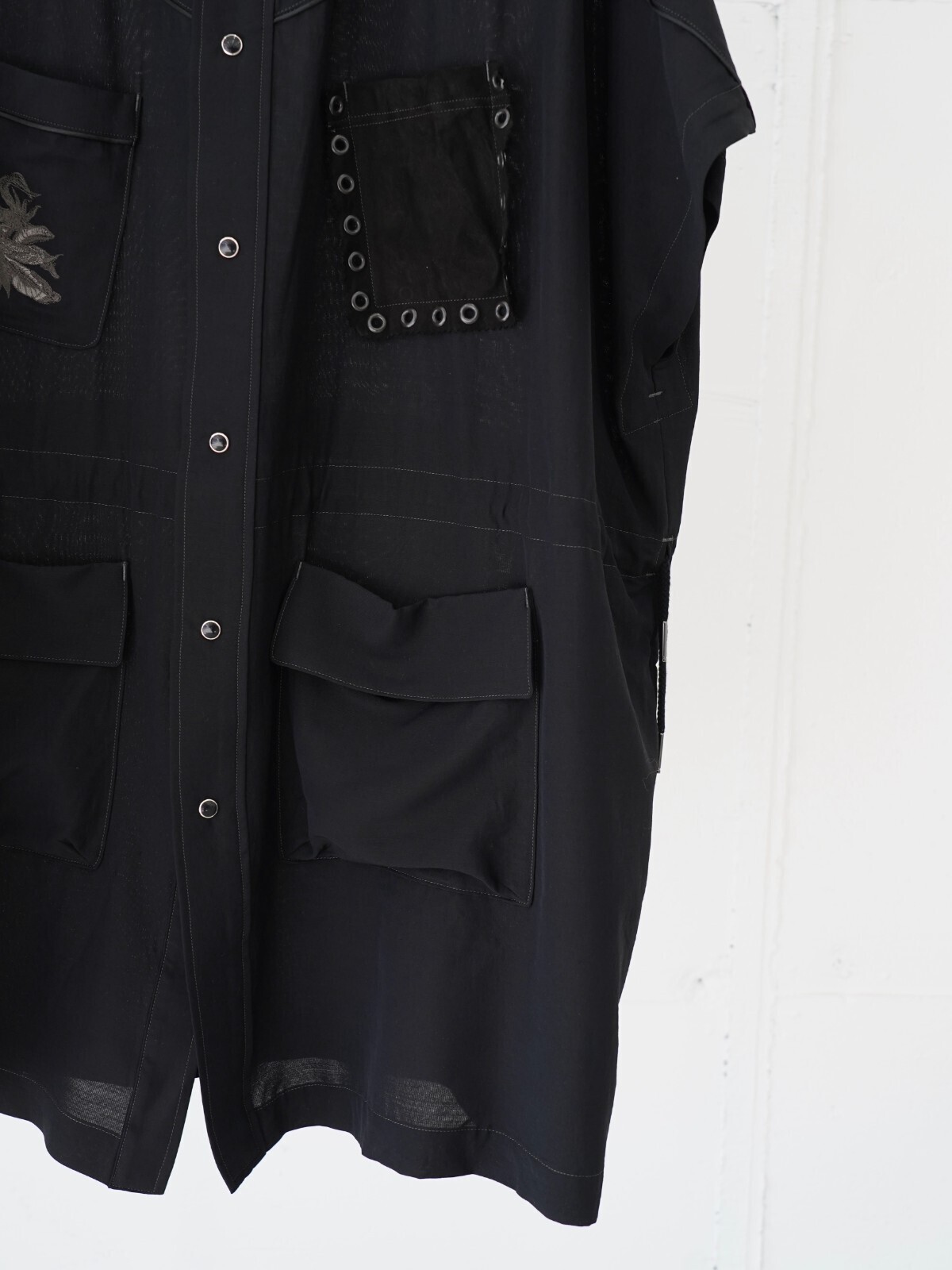 トップス anthemA WOOL RAYON TROPICAL OVER VEST - WOOL RAYON TROPICAL OVER VEST - ANTHEM A WOMENS & MENS