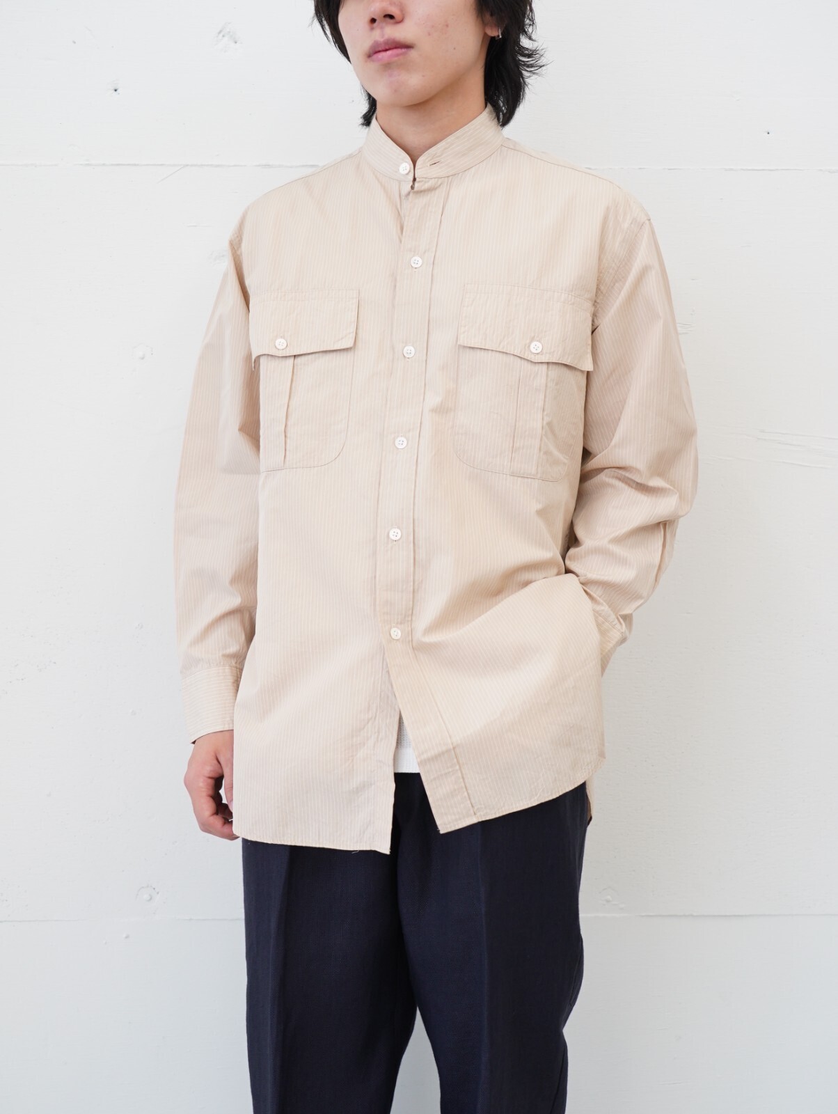 KAPTAIN SUNSHINE MENS Stand Collar Safari Shirt IMAGE4