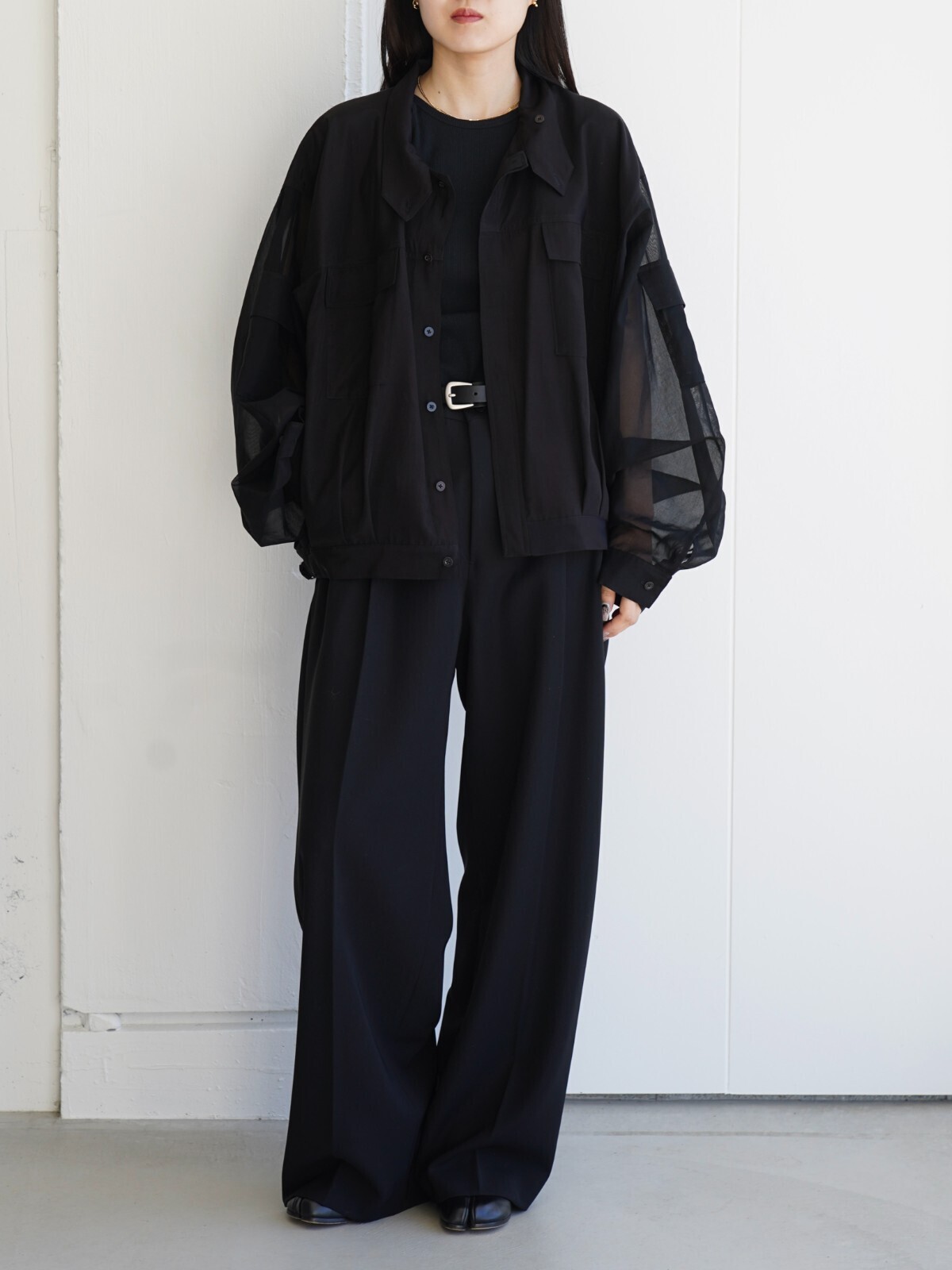 ANTHEM A WOMENS & MENS SHEER COTTON DOLMAN SHIRTS BLOUSON IMAGE22