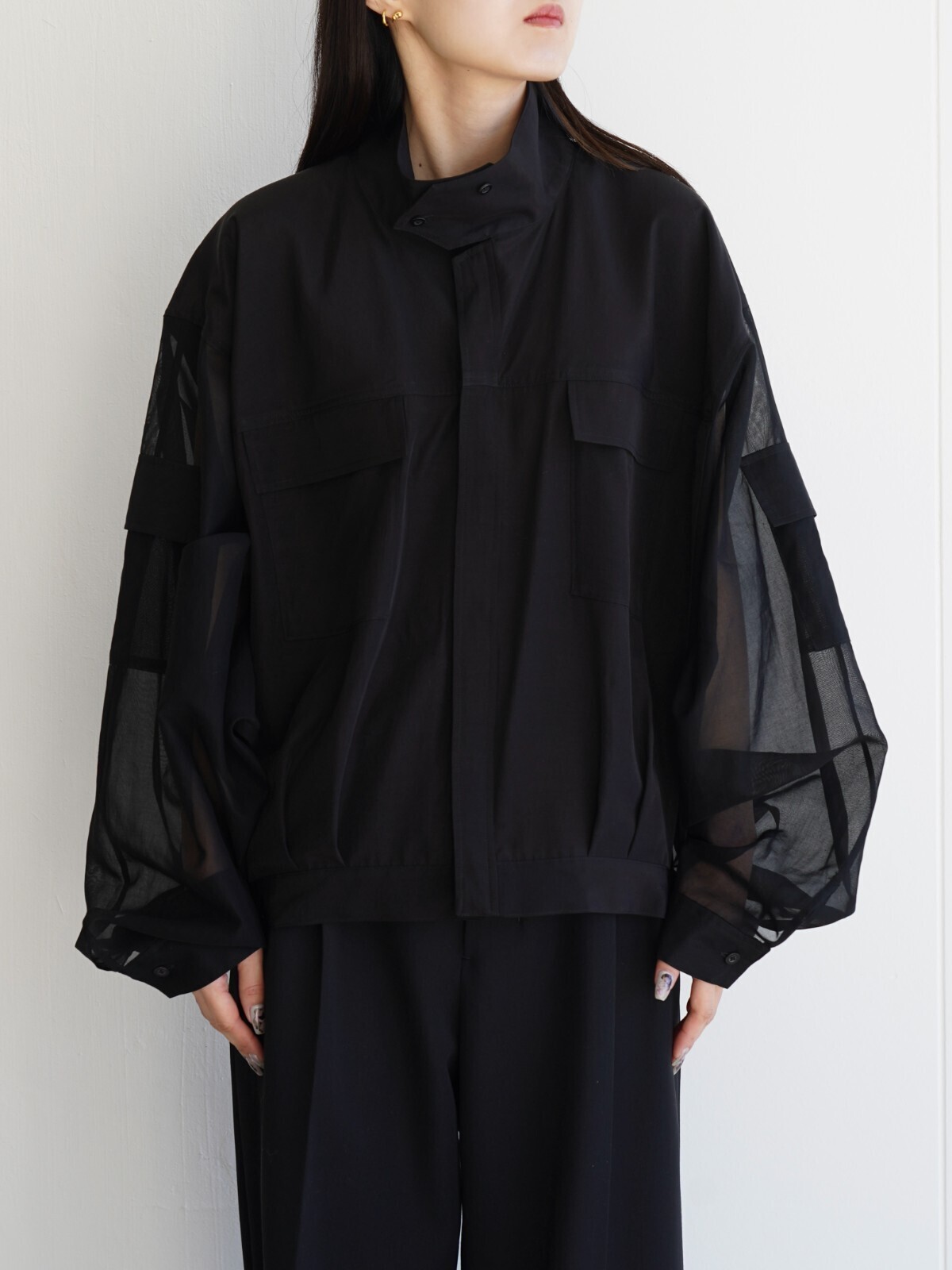 ANTHEM A WOMENS & MENS SHEER COTTON DOLMAN SHIRTS BLOUSON IMAGE24