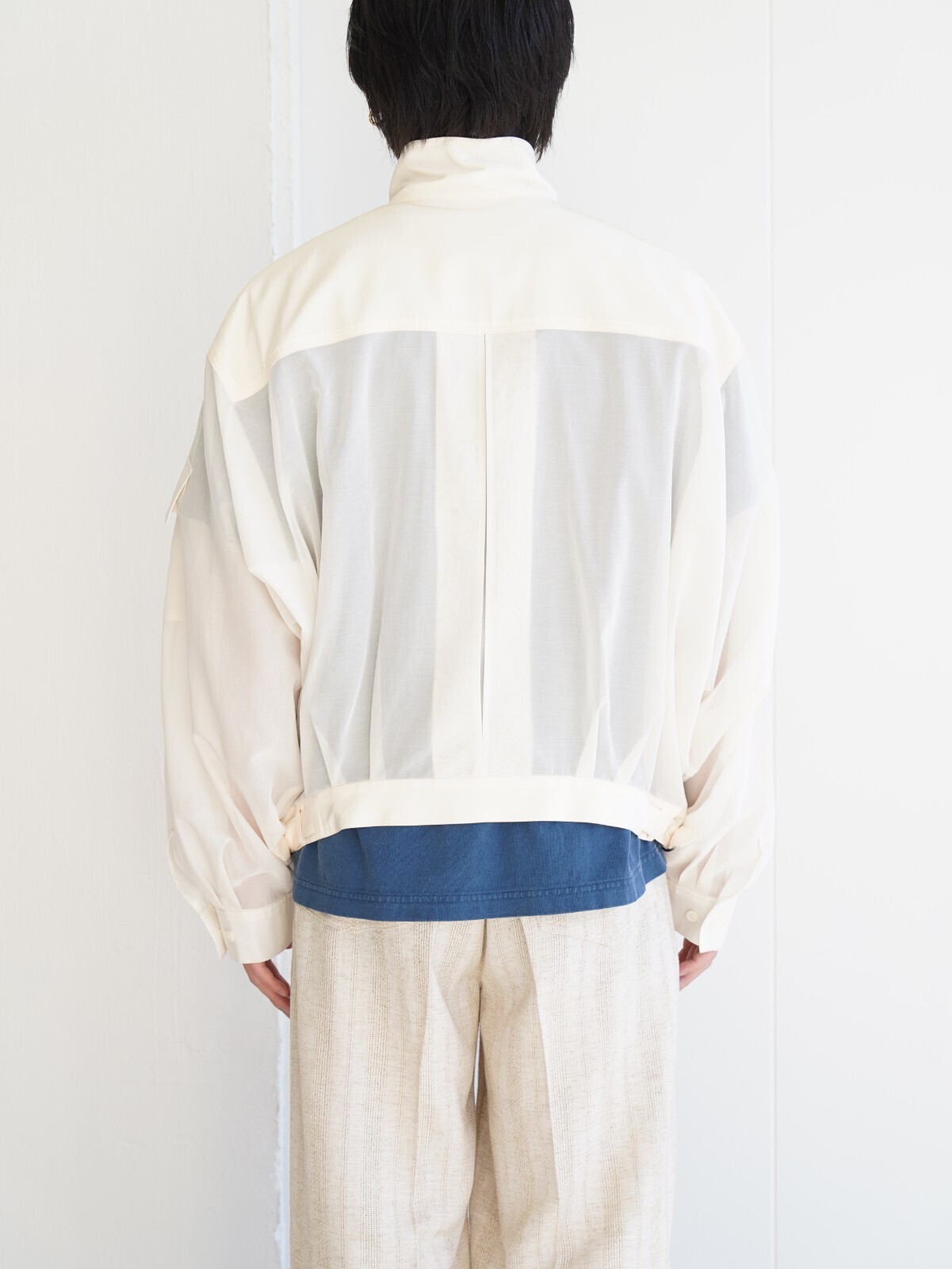 ANTHEM A WOMENS & MENS SHEER COTTON DOLMAN SHIRTS BLOUSON IMAGE8