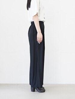 アンセム エー レディース & メンズ シルキービスコース2タックフレアイージーパンツ 画像7