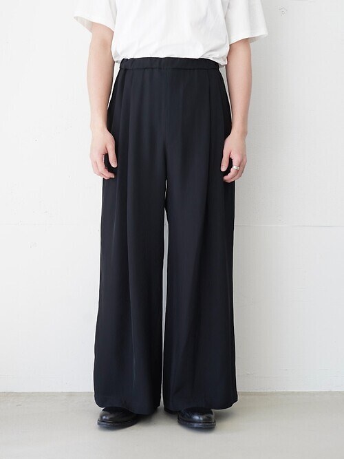 SILKY VISCOSE 2TUCK FLARE EASY PANTS｜ANTHEM A 女士 & 男士