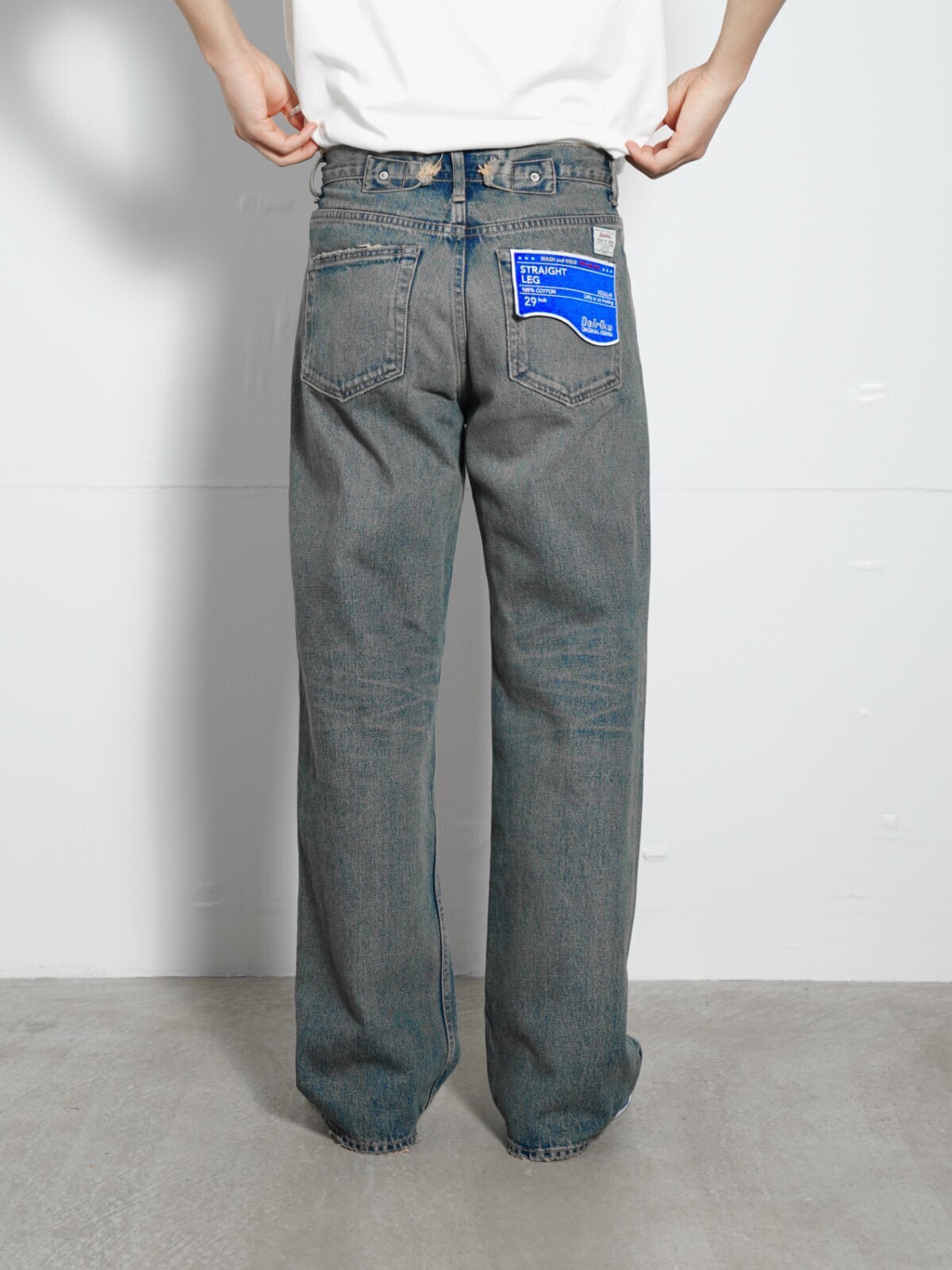 DAIRIKU MENS ”Straight” Mud Vintage Denim Pants  IMAGE11