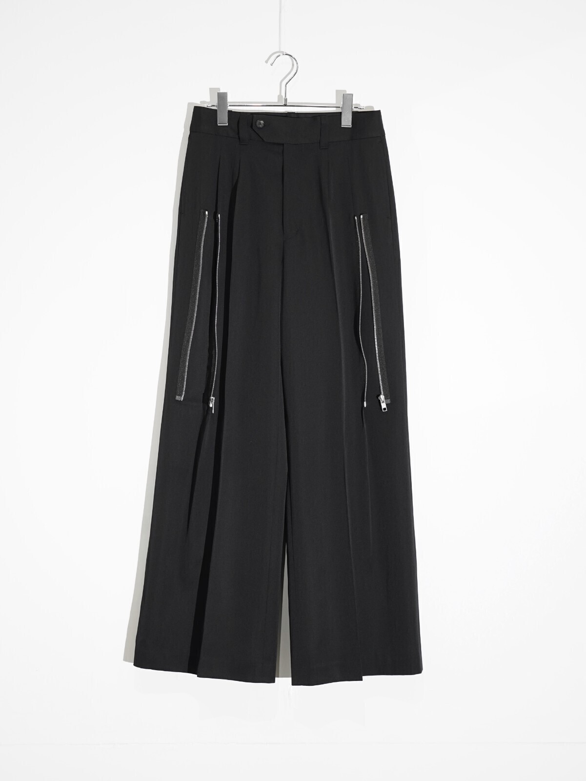 Hibiki Nakaminami WOMENS & MENS ZIPPED TROUSERS (Black-44) (CO) IMAGE2