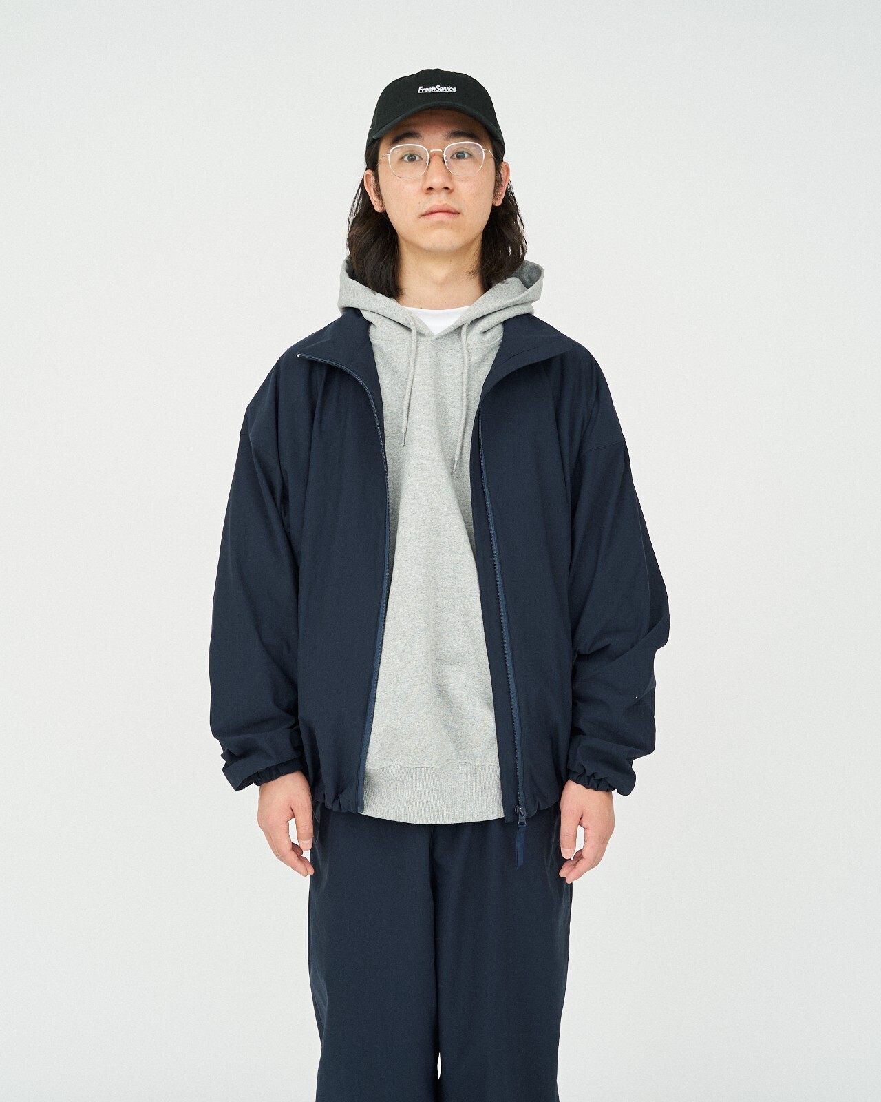 FreshService CORPORATE TRACK SUIT ネイビー L コーポレートトラックスーツ - フレッシュサービス レディース