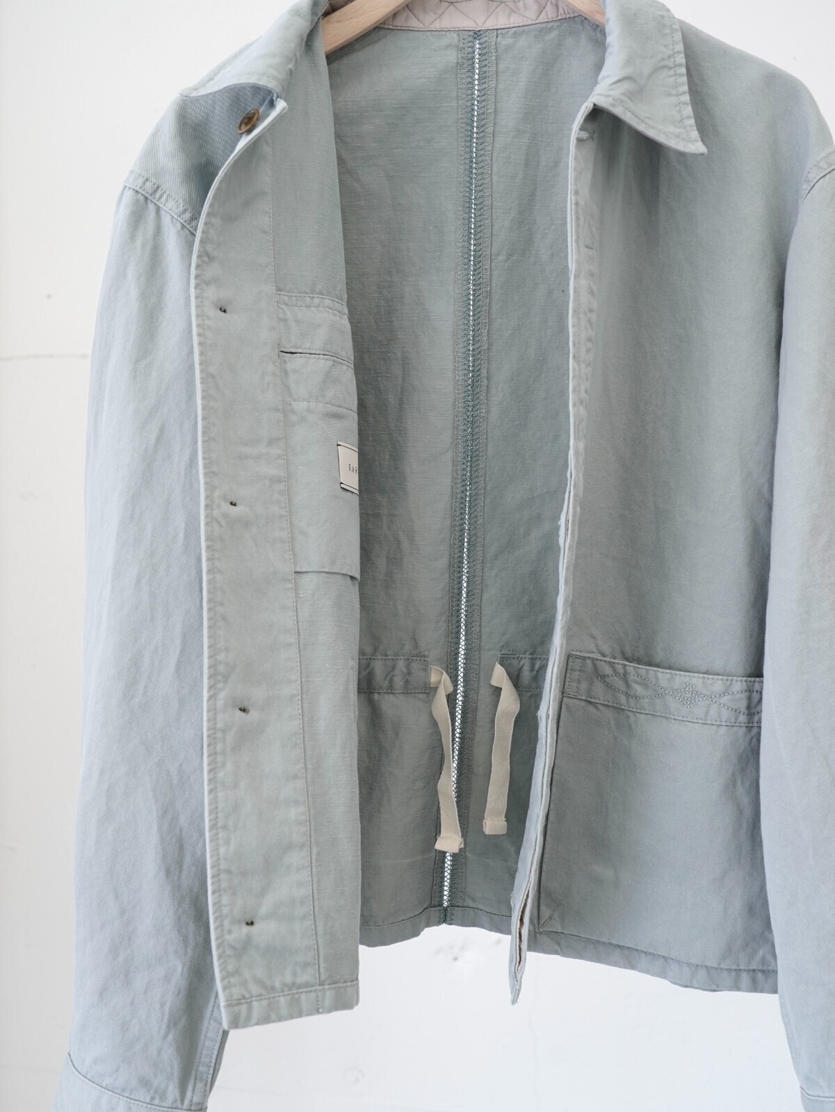 サルト メンズ コットンリネンツイル ショートジャケット 画像14