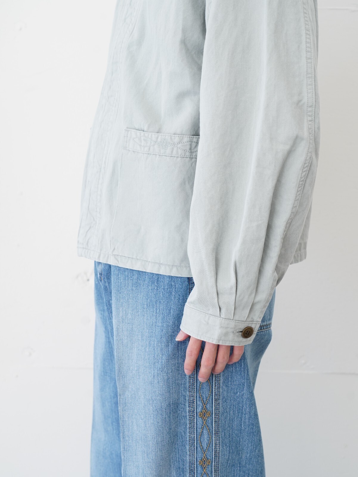 サルト メンズ コットンリネンツイル ショートジャケット 画像4