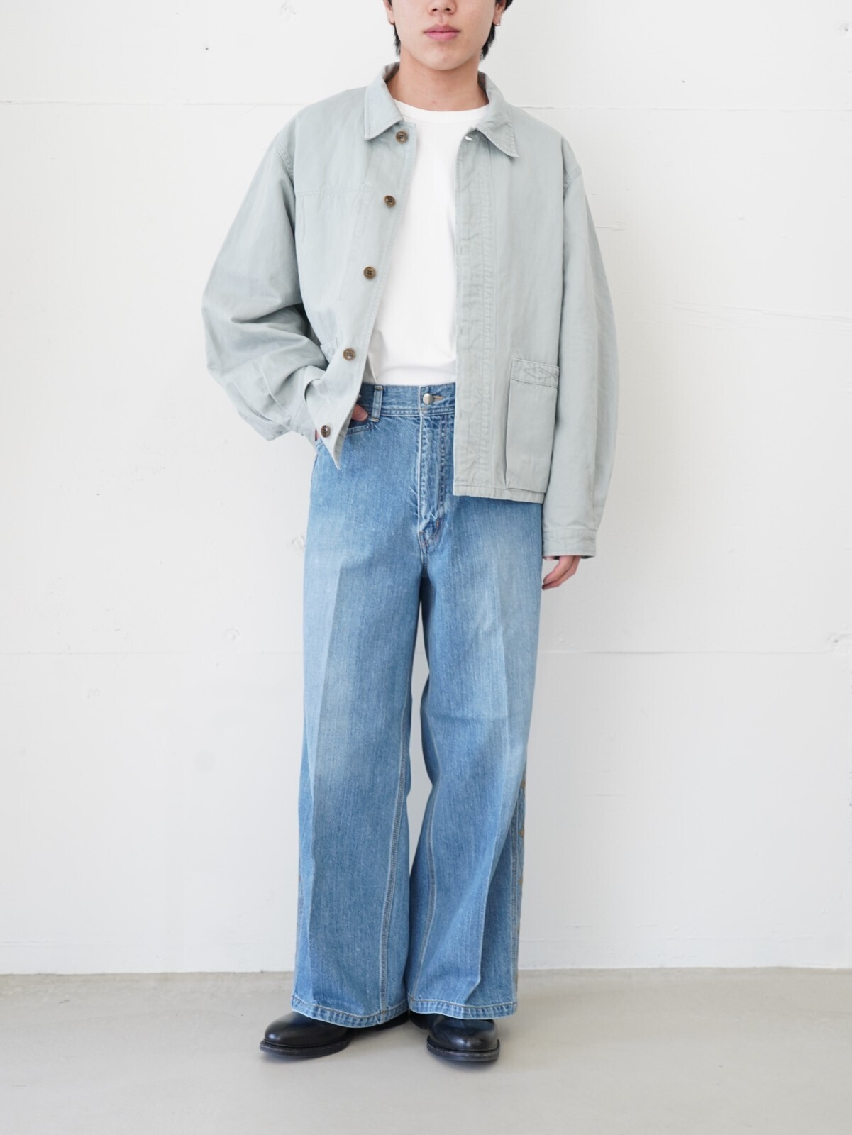 サルト メンズ コットンリネンツイル ショートジャケット 画像5