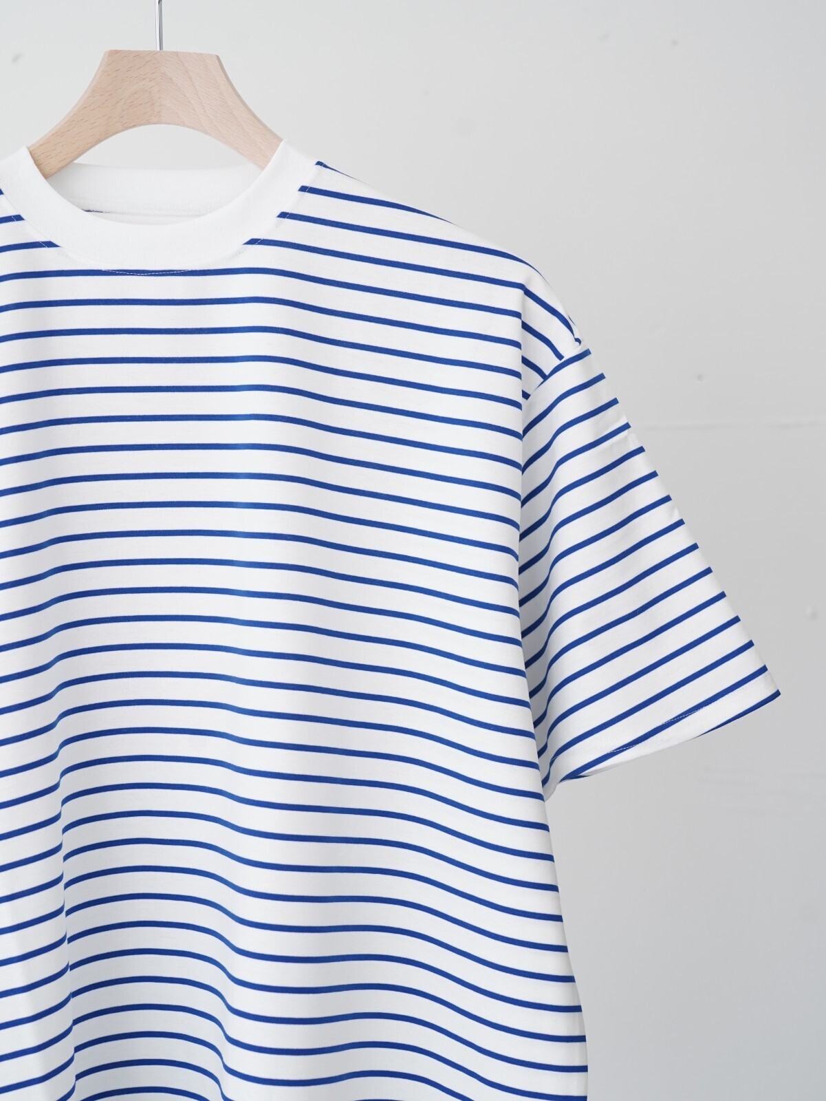 FUJI MENS SUPIMA COTTON BORDER S/S T-SHIRTS IMAGE6