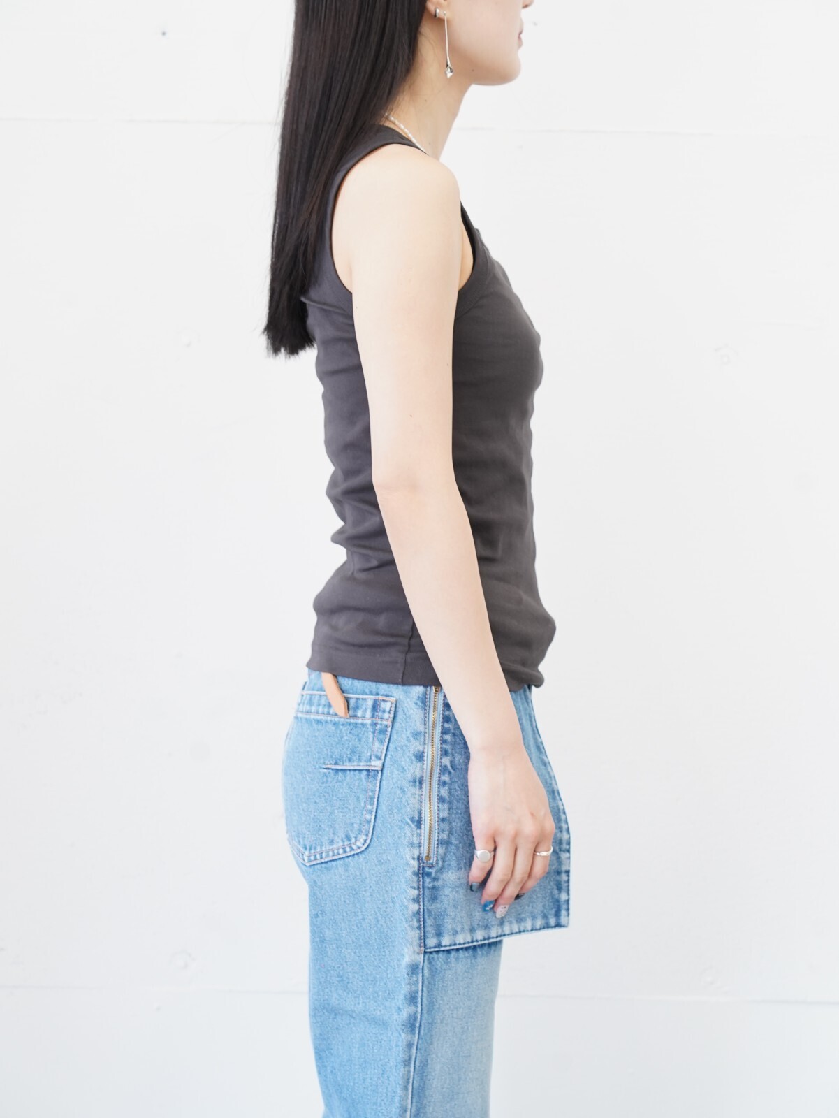 FUJI 女士 COTTON SQUARE TANK TOP 图片17