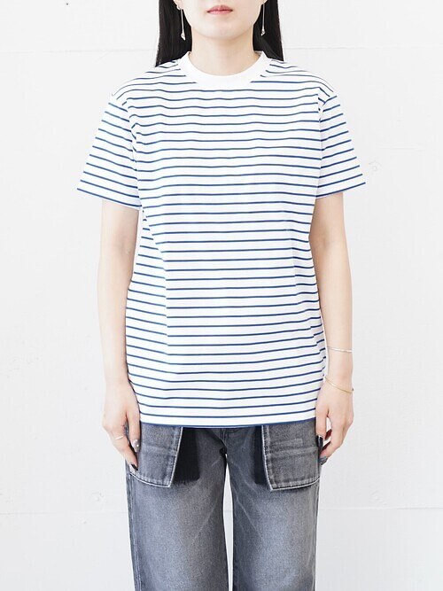 SUPIMA COTTON BORDER S/S T-SHIRTS (femme)｜FUJI WOMENS