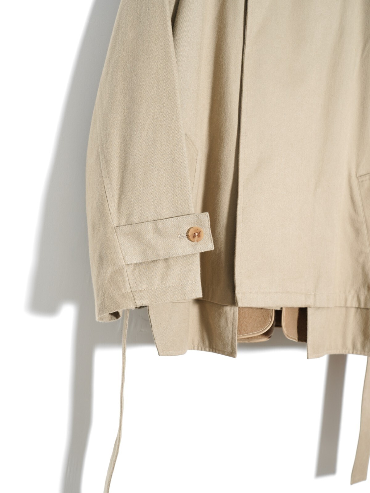 Blanc YM WOMENS & MENS Short Trench Coat with Liner IMAGE7