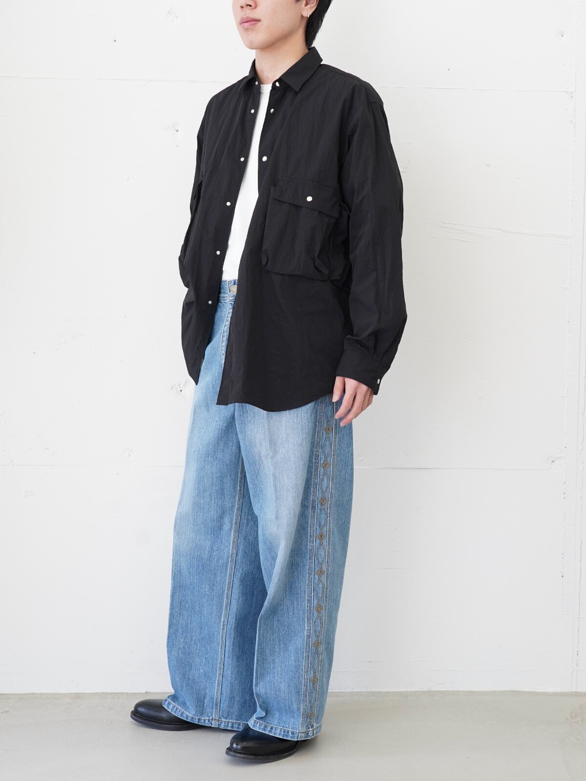 NULABEL MENS Garment Dyed Hunter Shirt IMAGE9