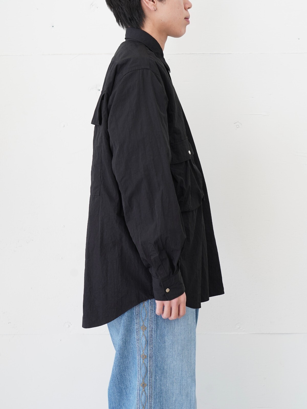 NULABEL MENS Garment Dyed Hunter Shirt IMAGE6