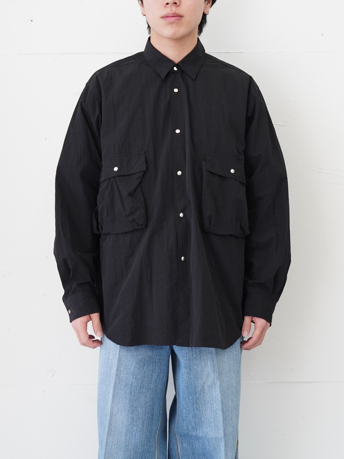 NULABEL MENS Garment Dyed Hunter Shirt IMAGE5