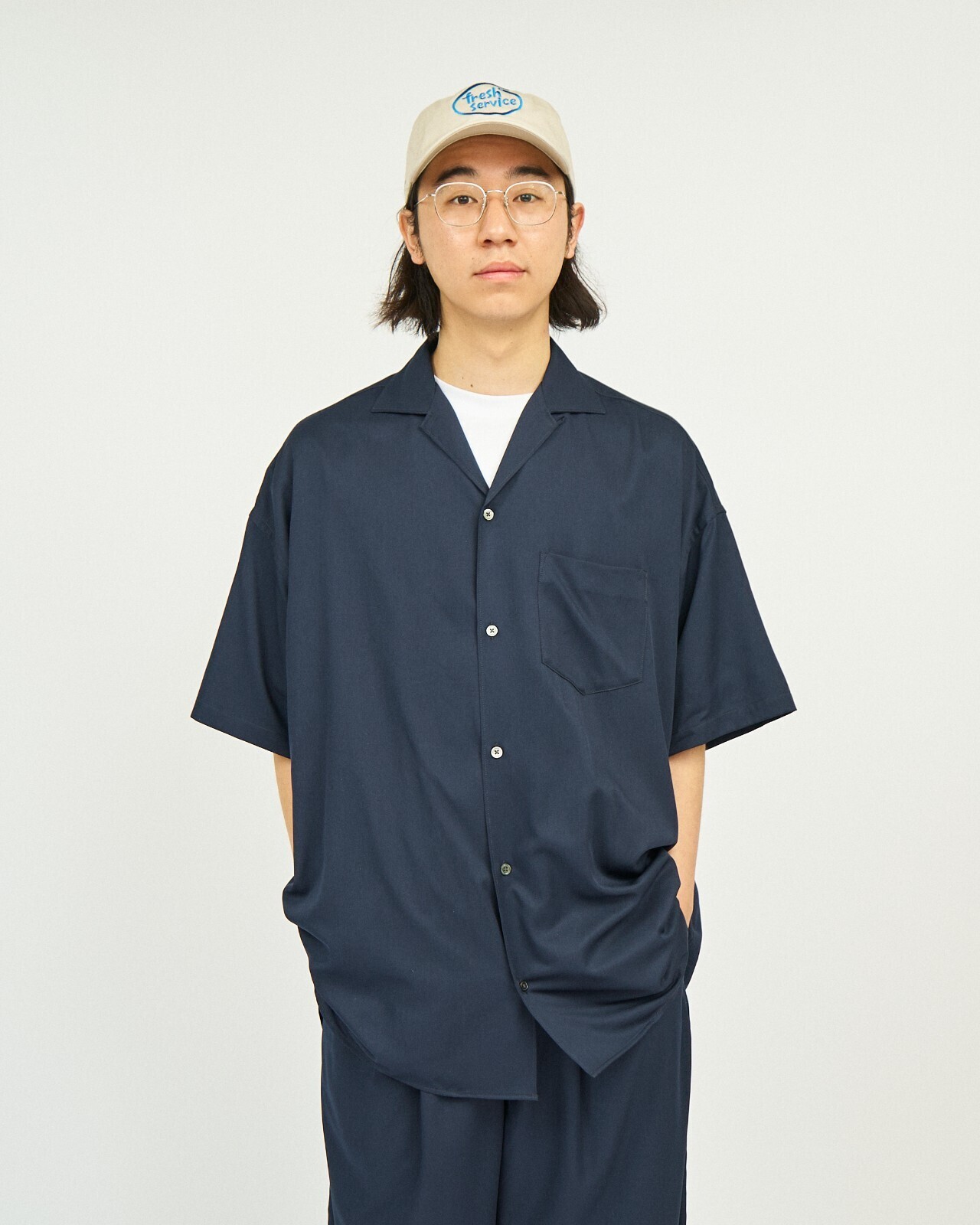 FreshService MENS COOLFIBER OPEN COLLAR S/S SHIRT (25SS) IMAGE7
