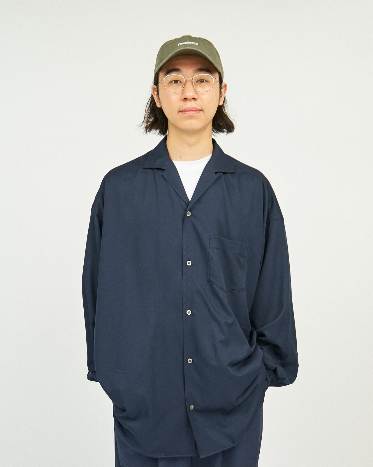 FreshService MENS COOLFIBER OPEN COLLAR L/S SHIRT (25SS) IMAGE13