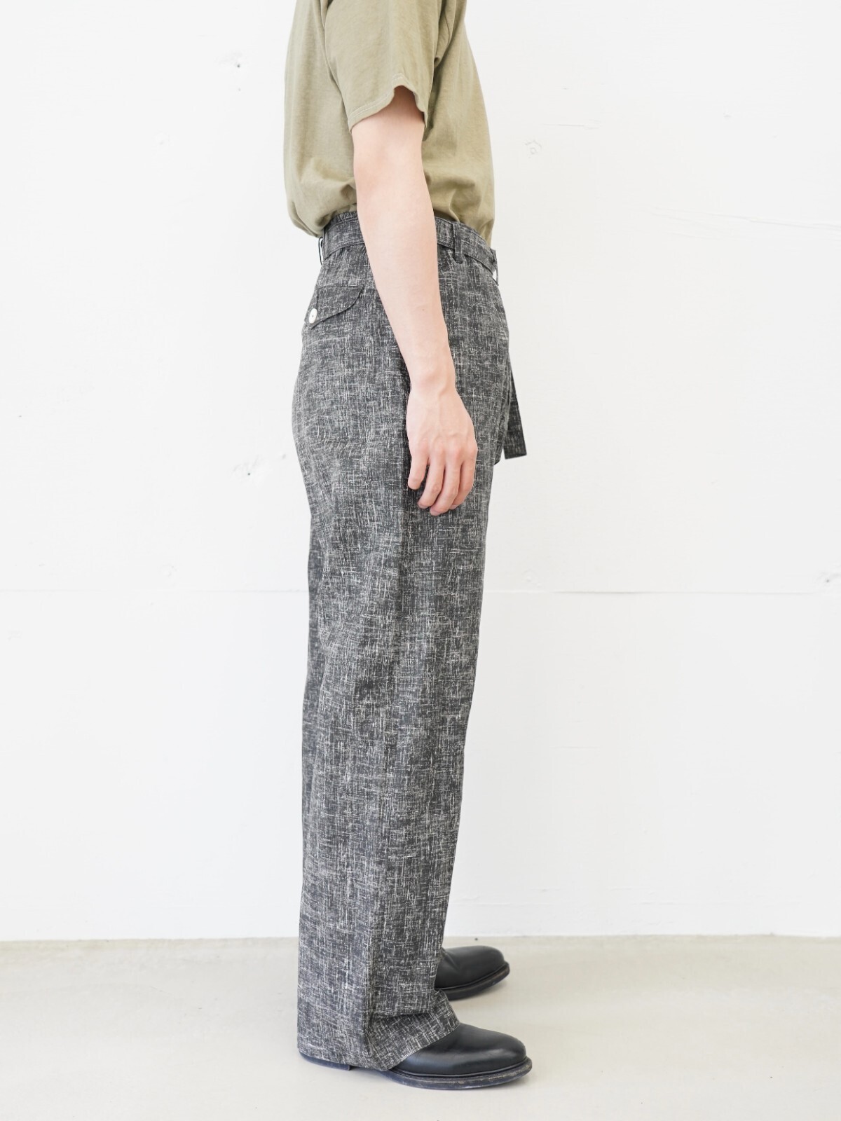NULABEL 남성 SUMAC COATED KUNGFU TROUSERS 이미지13
