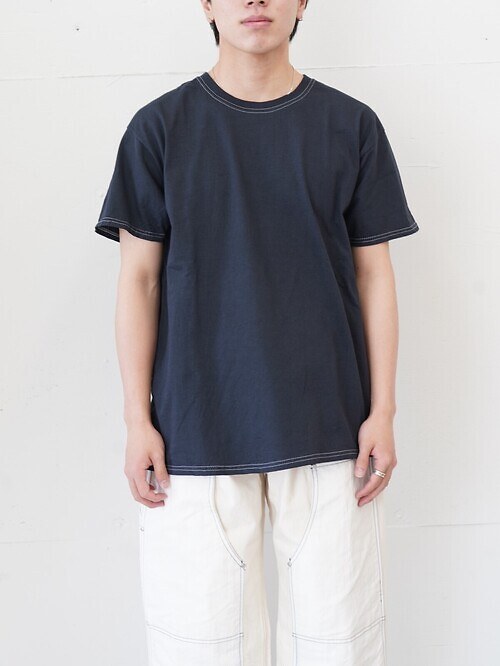 GARMENT DYED T-SHIRT [ × BRACKETS ]｜NULABEL MENS