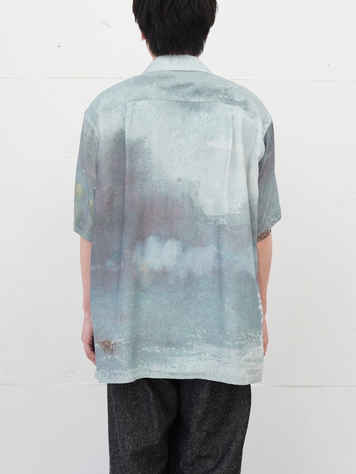 YOKE 여성 & 남성 LANDSCAPE PRINTED OPEN COLLAR SHIRT 이미지13