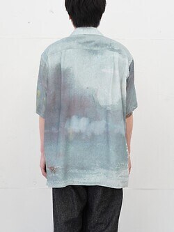 YOKE 男士 LANDSCAPE PRINTED OPEN COLLAR SHIRT 图片17