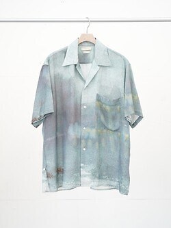 YOKE 男士 LANDSCAPE PRINTED OPEN COLLAR SHIRT 图片11