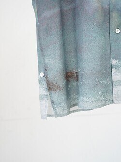 YOKE 男士 LANDSCAPE PRINTED OPEN COLLAR SHIRT 图片13