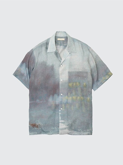 LANDSCAPE PRINTED OPEN COLLAR SHIRT｜YOKE 男裝