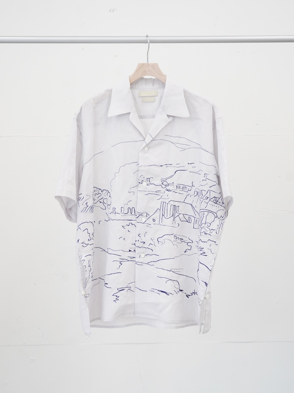 YOKE 女士 & 男士 EMBROIDERY OPEN COLLAR SHIRT 图片6