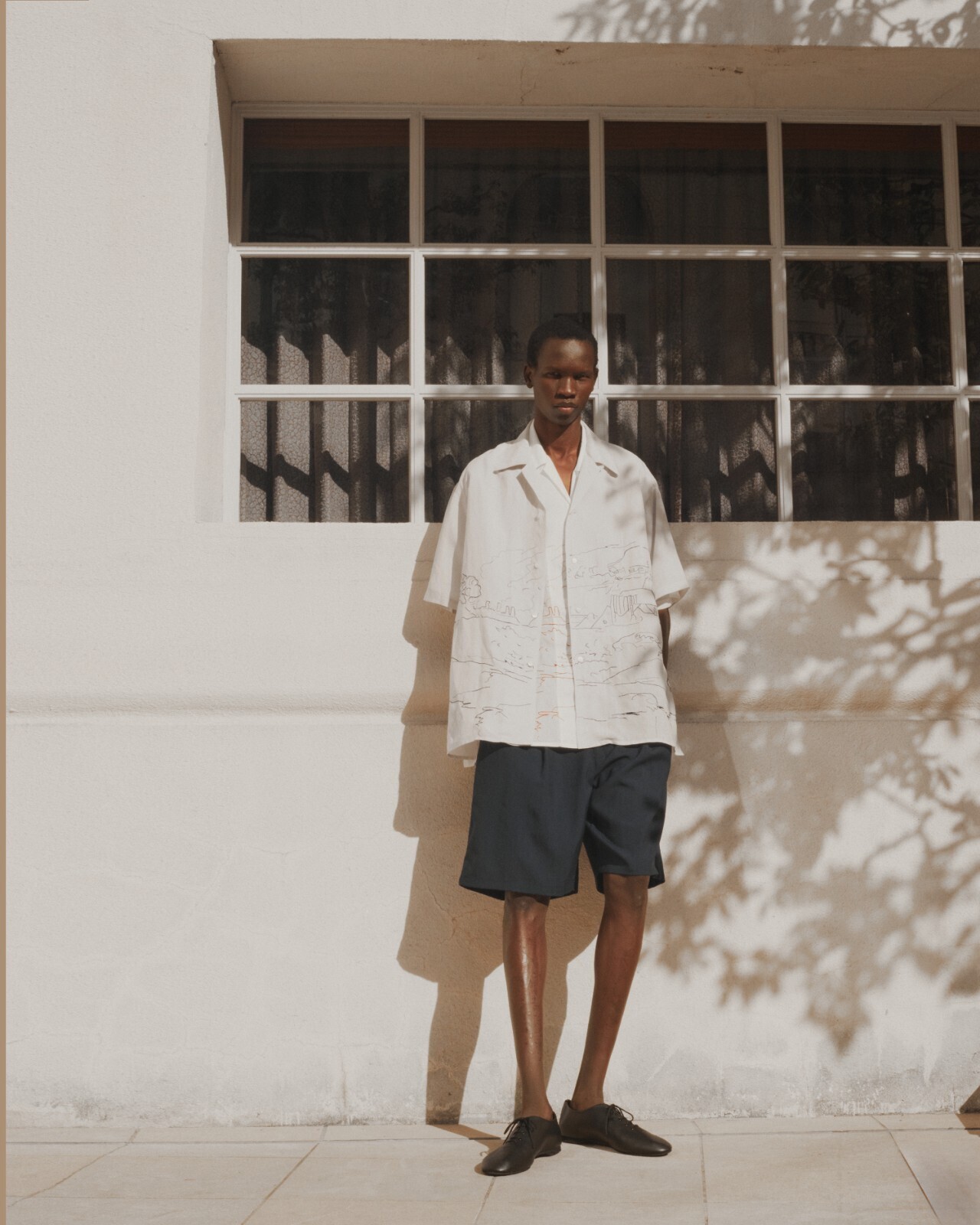 YOKE 女士 & 男士 EMBROIDERY OPEN COLLAR SHIRT 图片10