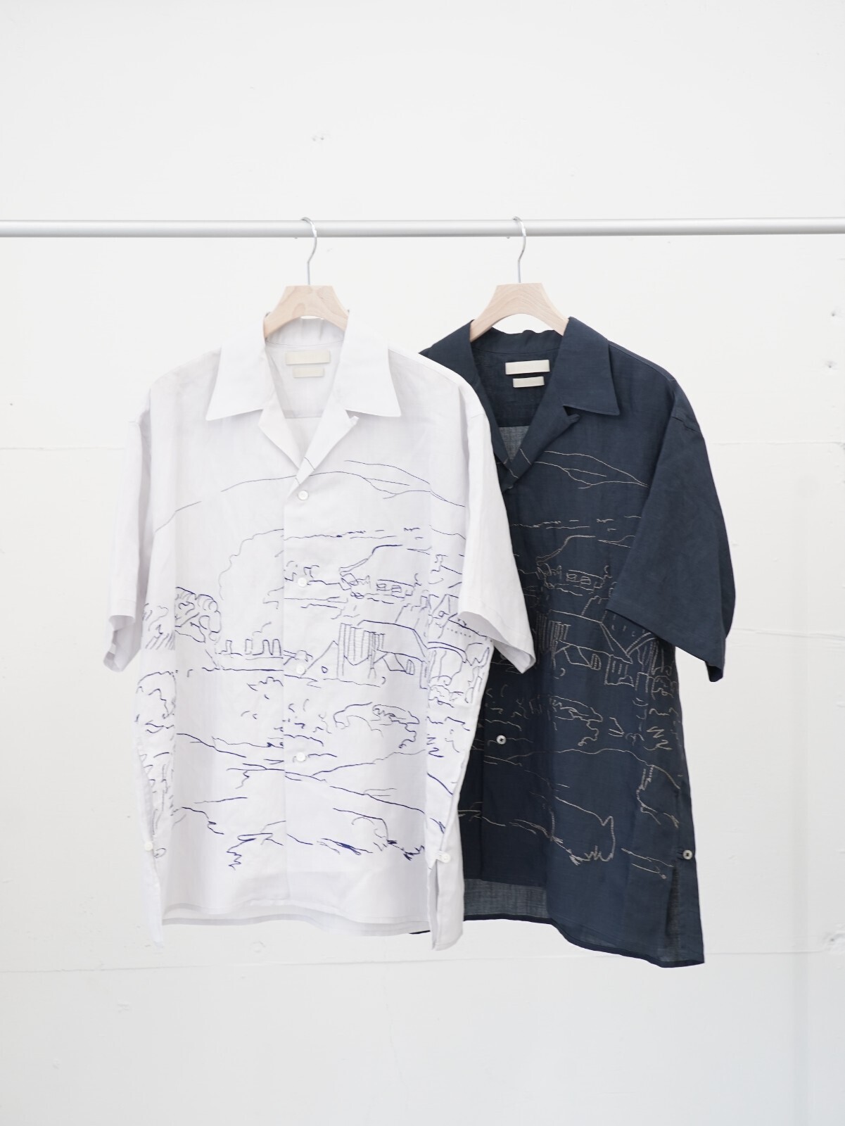 YOKE 女士 & 男士 EMBROIDERY OPEN COLLAR SHIRT 图片21
