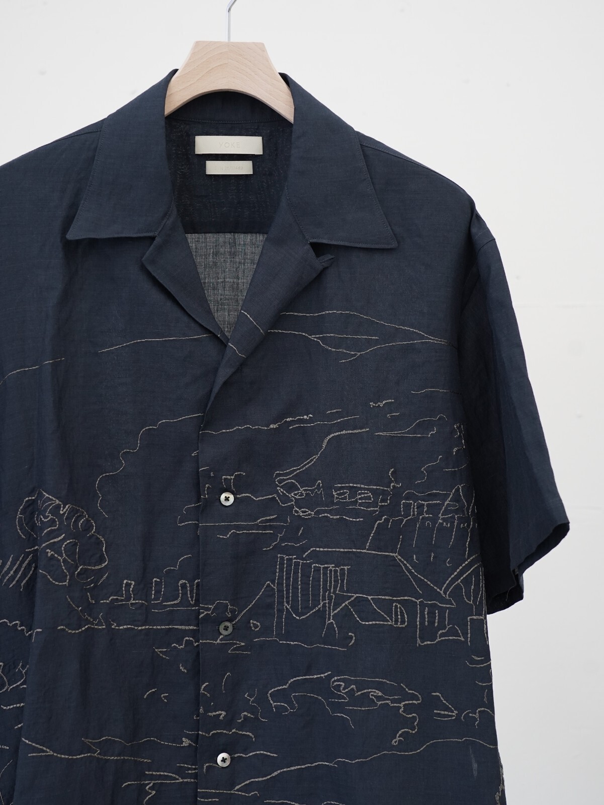 YOKE 女士 & 男士 EMBROIDERY OPEN COLLAR SHIRT 图片18